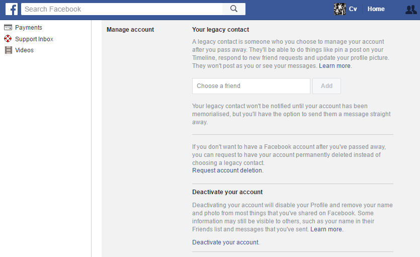 Who will manage your Facebook account when you go to live with the God?